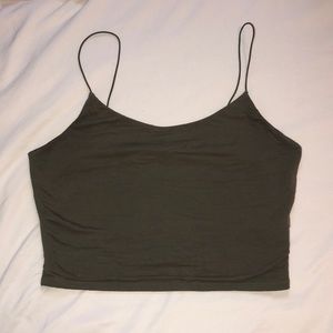 Green crop top